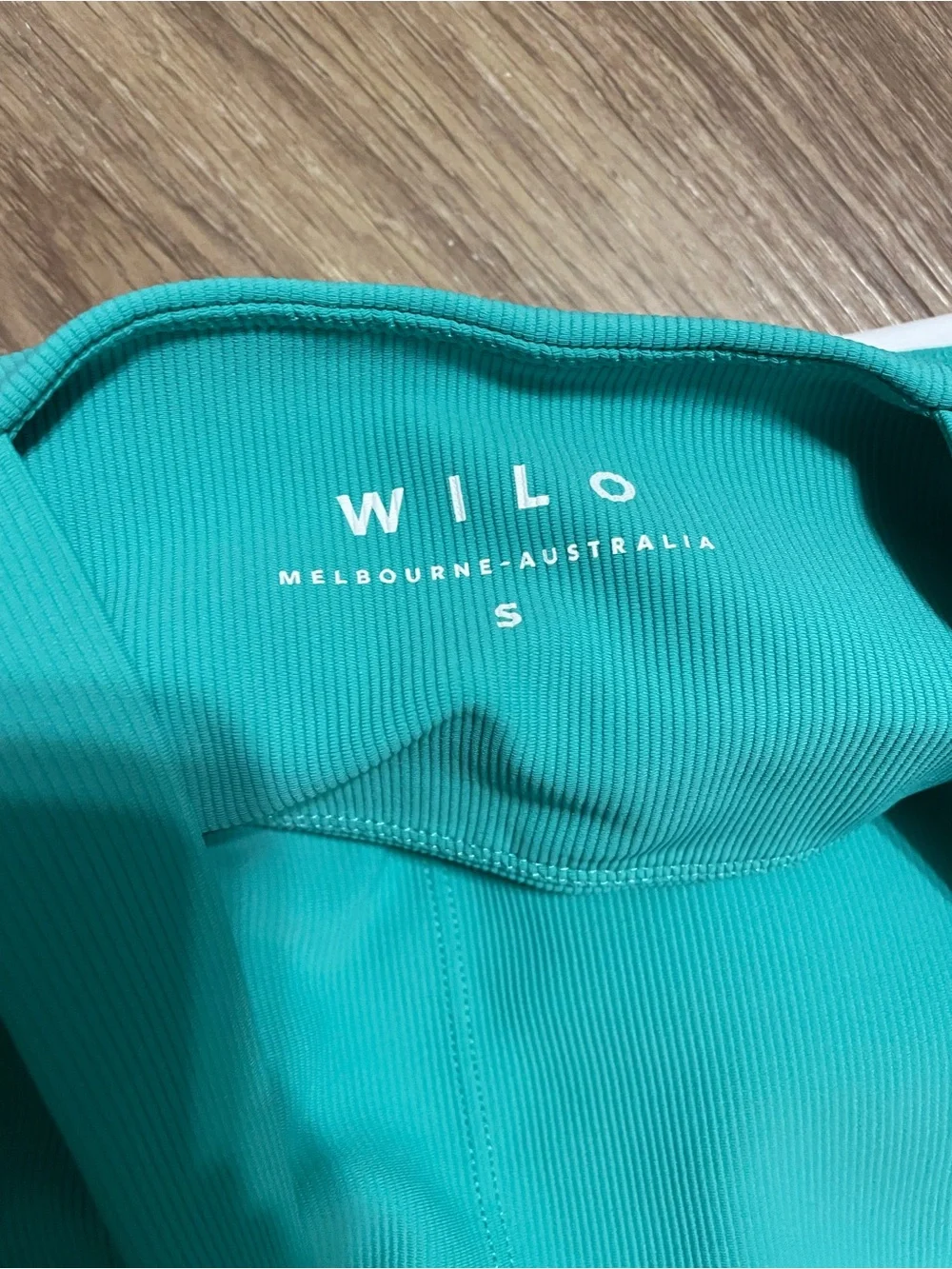 WILO Ribbed Colorblock Scoop Neck Sports Bra - Teal, Lavender & White